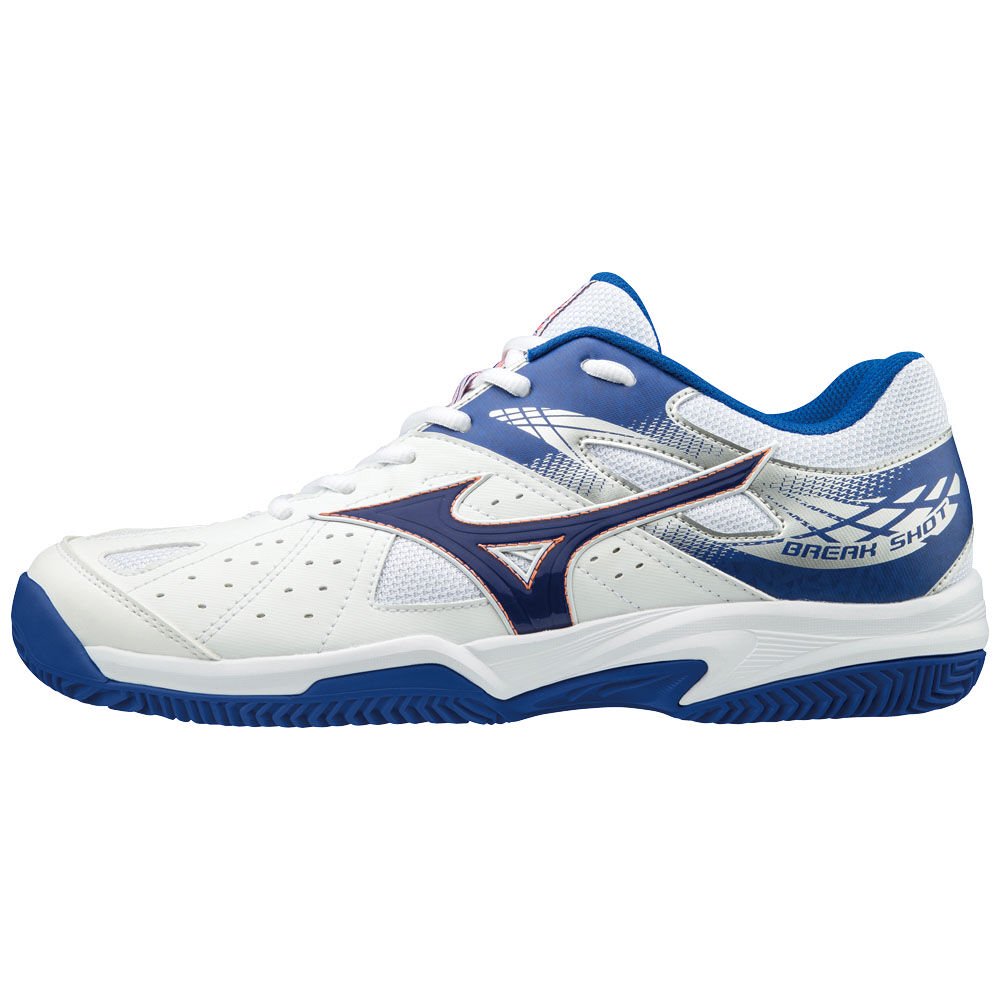 Mizuno Women's Tennis Shoes White/Blue BREAK SHOT 2 CC Shoes - 61GC192527